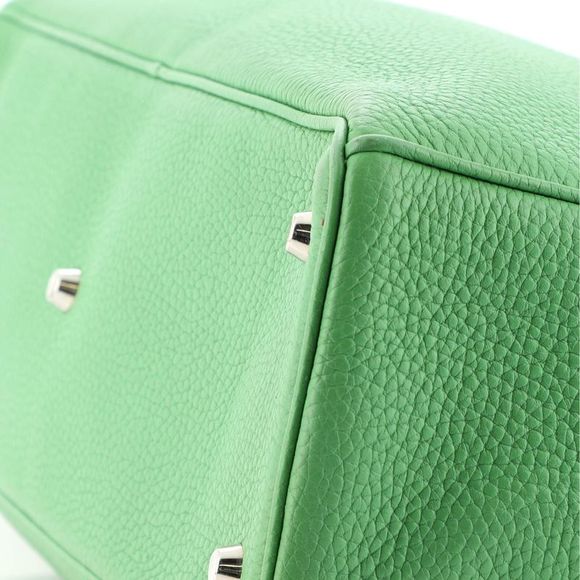 Christian Dior Diorissimo Tote Pebbled Leather Large Green - Picture 9 of 10